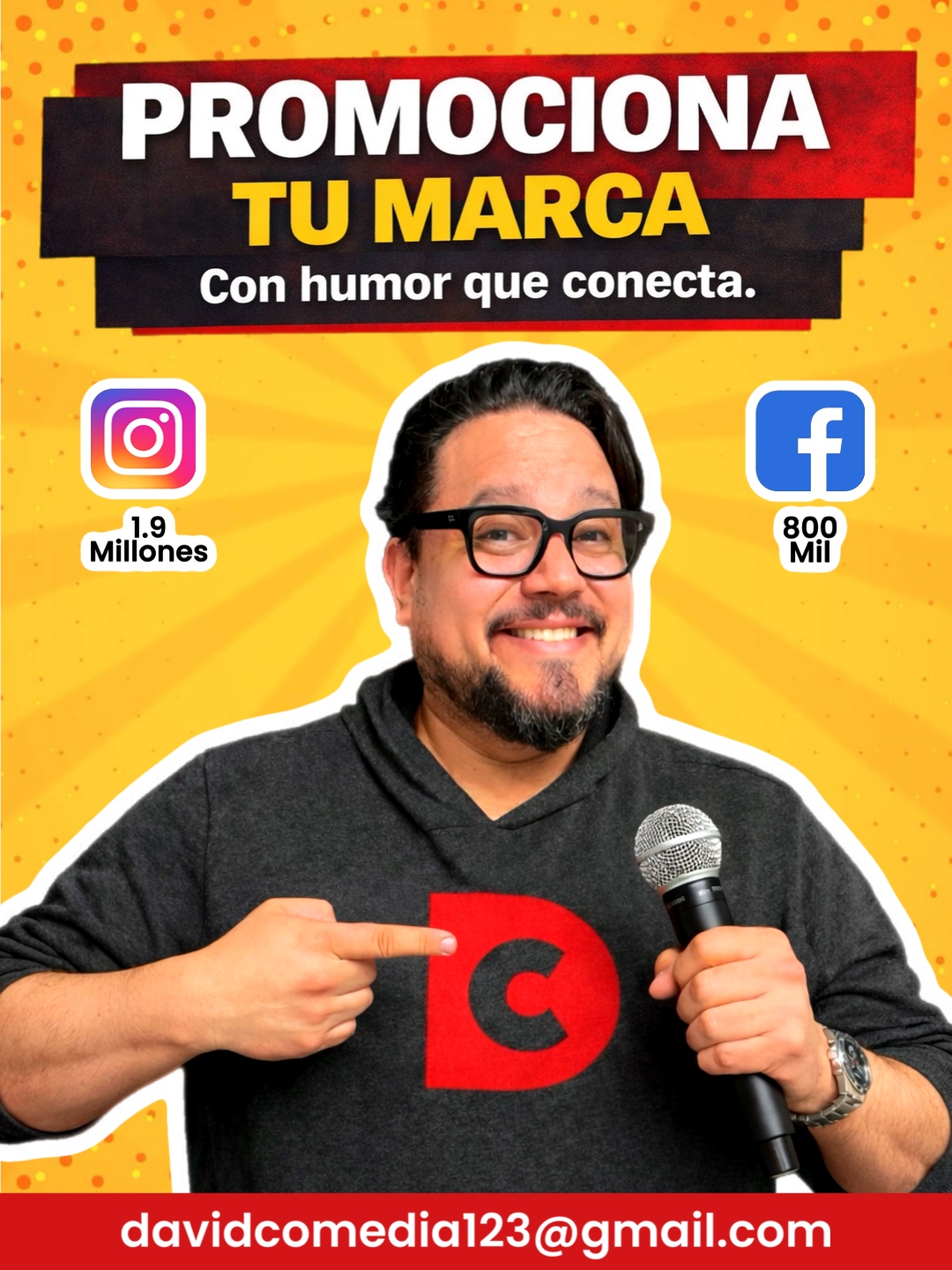 Publicidad con David Comedia